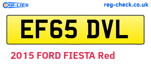 EF65DVL are the vehicle registration plates.