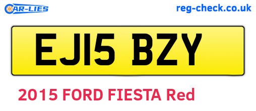 EJ15BZY are the vehicle registration plates.