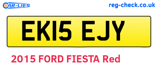 EK15EJY are the vehicle registration plates.
