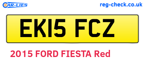 EK15FCZ are the vehicle registration plates.