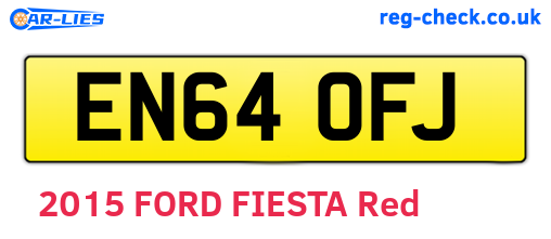 EN64OFJ are the vehicle registration plates.