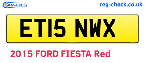 ET15NWX are the vehicle registration plates.