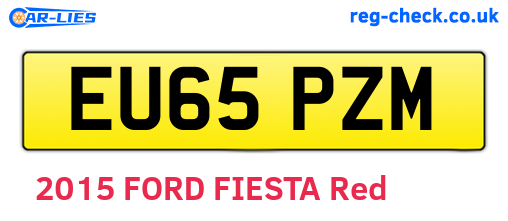 EU65PZM are the vehicle registration plates.