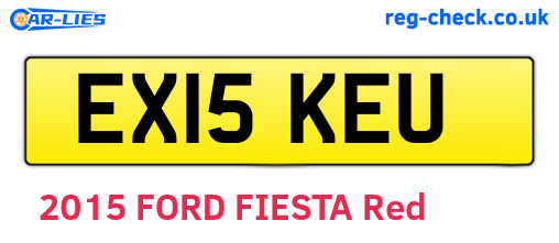 EX15KEU are the vehicle registration plates.
