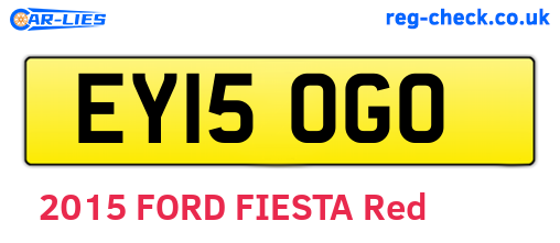 EY15OGO are the vehicle registration plates.