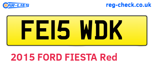 FE15WDK are the vehicle registration plates.