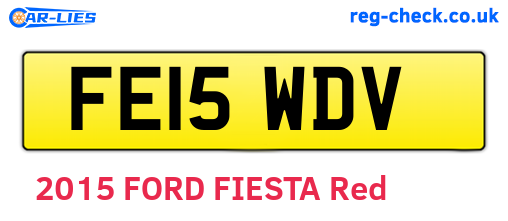 FE15WDV are the vehicle registration plates.