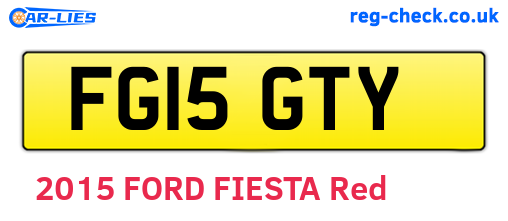 FG15GTY are the vehicle registration plates.