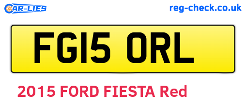 FG15ORL are the vehicle registration plates.