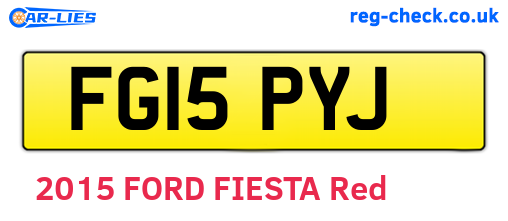 FG15PYJ are the vehicle registration plates.
