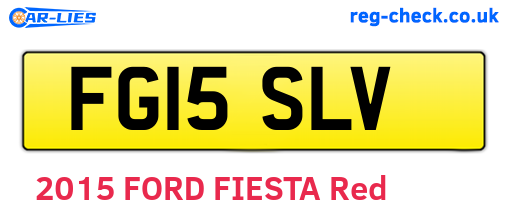 FG15SLV are the vehicle registration plates.