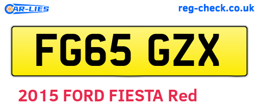 FG65GZX are the vehicle registration plates.