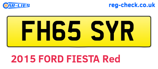FH65SYR are the vehicle registration plates.
