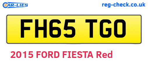 FH65TGO are the vehicle registration plates.
