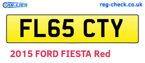 FL65CTY are the vehicle registration plates.