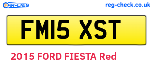FM15XST are the vehicle registration plates.
