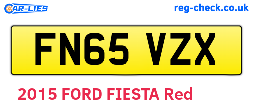 FN65VZX are the vehicle registration plates.