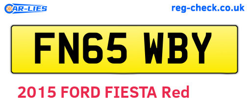 FN65WBY are the vehicle registration plates.