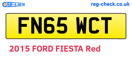 FN65WCT are the vehicle registration plates.