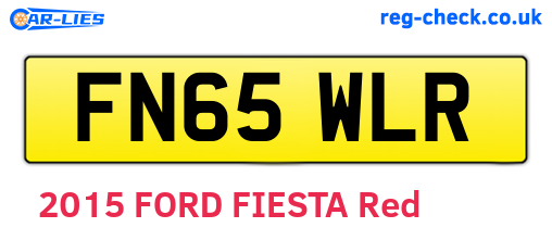 FN65WLR are the vehicle registration plates.