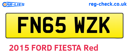 FN65WZK are the vehicle registration plates.