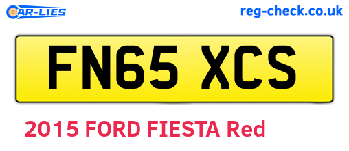 FN65XCS are the vehicle registration plates.