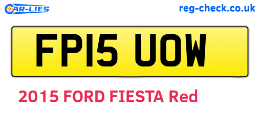 FP15UOW are the vehicle registration plates.