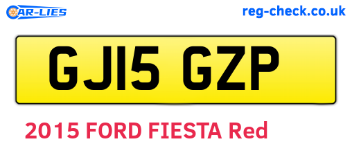 GJ15GZP are the vehicle registration plates.