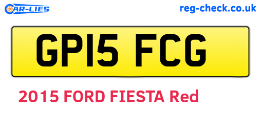 GP15FCG are the vehicle registration plates.