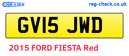 GV15JWD are the vehicle registration plates.