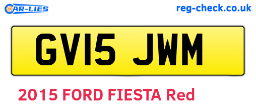 GV15JWM are the vehicle registration plates.