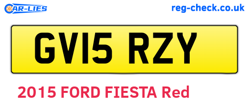 GV15RZY are the vehicle registration plates.