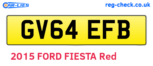 GV64EFB are the vehicle registration plates.