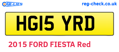 HG15YRD are the vehicle registration plates.