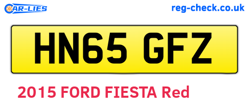 HN65GFZ are the vehicle registration plates.