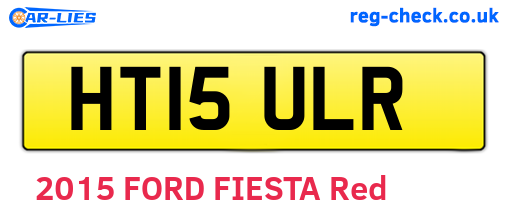 HT15ULR are the vehicle registration plates.