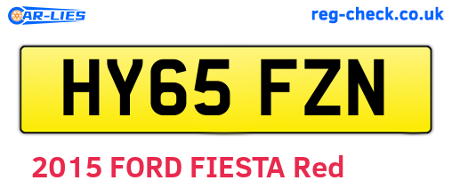 HY65FZN are the vehicle registration plates.