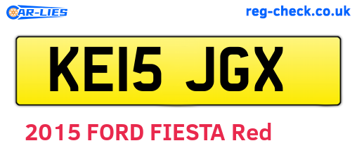 KE15JGX are the vehicle registration plates.
