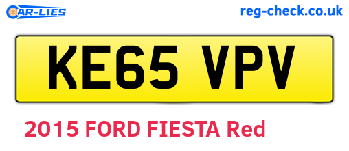 KE65VPV are the vehicle registration plates.