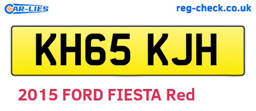 KH65KJH are the vehicle registration plates.