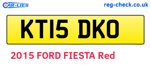 KT15DKO are the vehicle registration plates.
