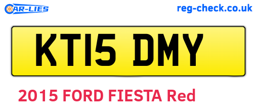 KT15DMY are the vehicle registration plates.