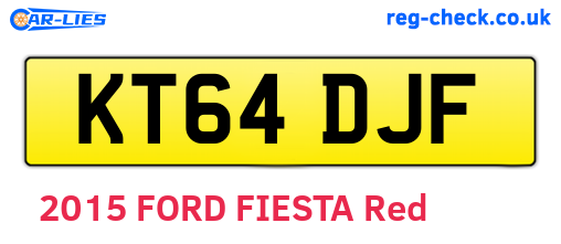 KT64DJF are the vehicle registration plates.