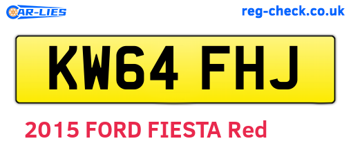 KW64FHJ are the vehicle registration plates.