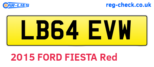 LB64EVW are the vehicle registration plates.