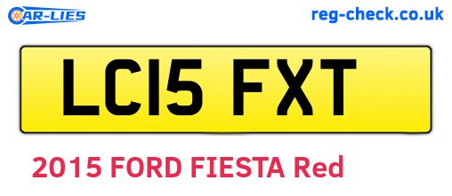 LC15FXT are the vehicle registration plates.
