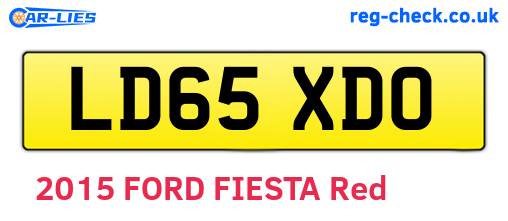 LD65XDO are the vehicle registration plates.