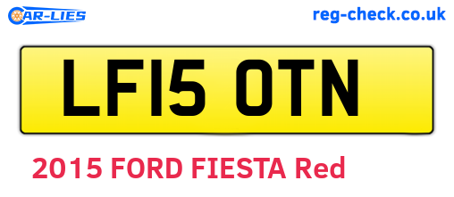 LF15OTN are the vehicle registration plates.