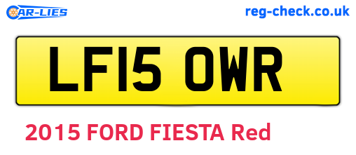 LF15OWR are the vehicle registration plates.