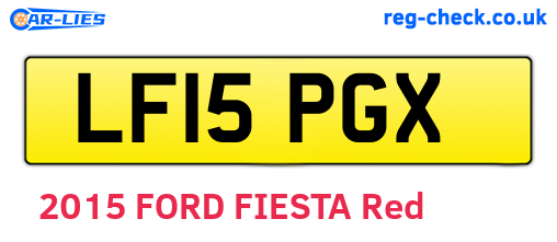 LF15PGX are the vehicle registration plates.